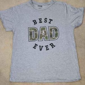 Men's XL Gray T-Shirt Fathers Day Best Dad Ever NEW Extra Large Gift Idea